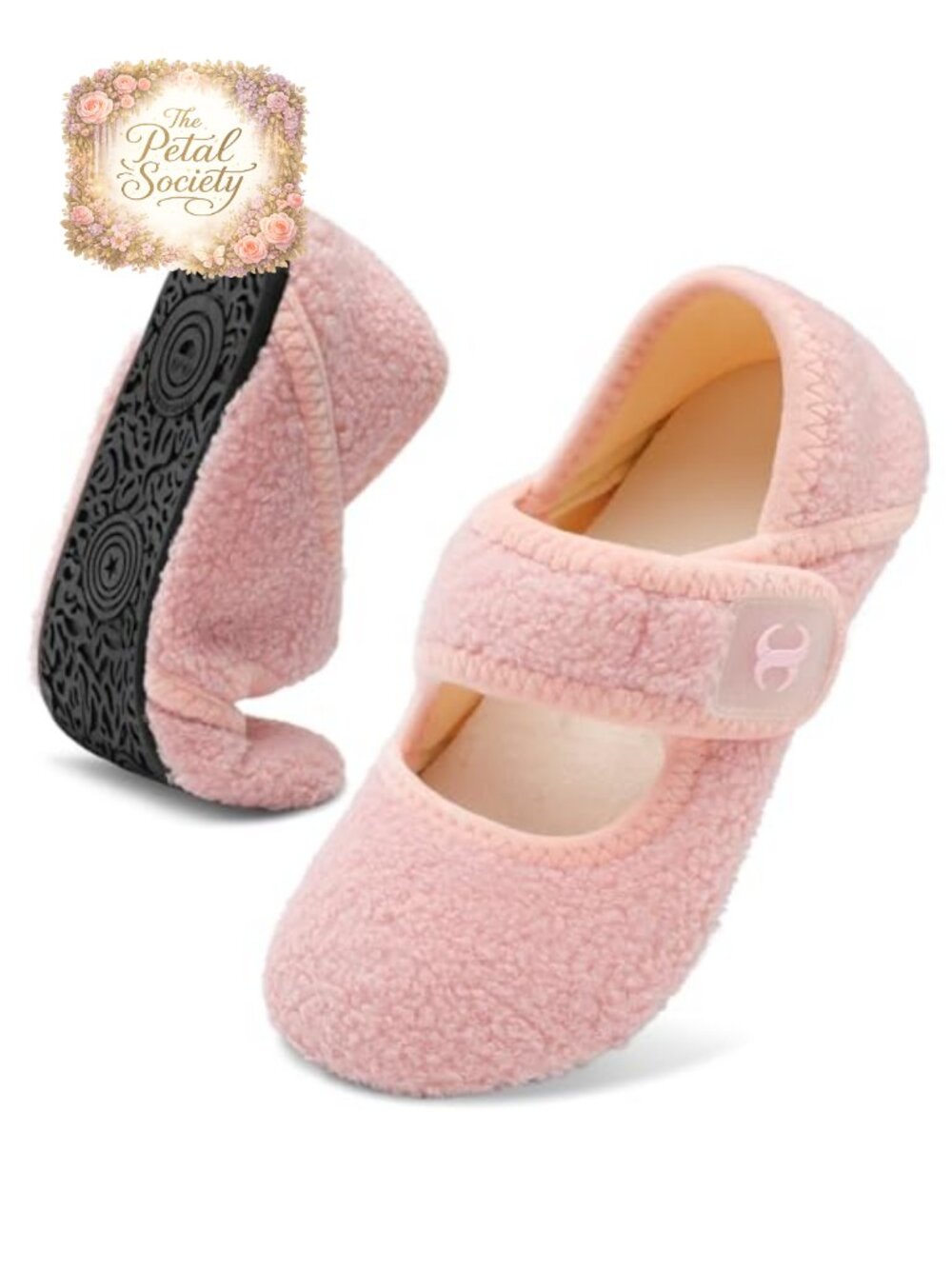 Comfy Curly Fleece Sock Slippers Wide Diabetic Non Slip House Shoes
